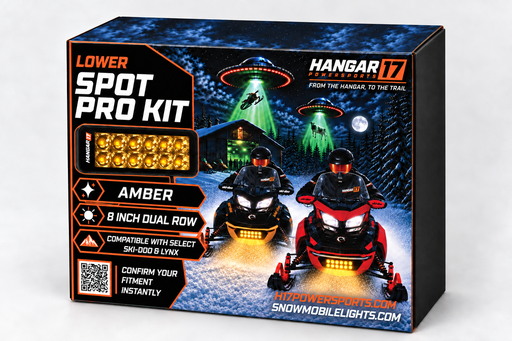 Hangar 17 Lower Spot Pro Kit - Amber packaging with amber dual-row lights