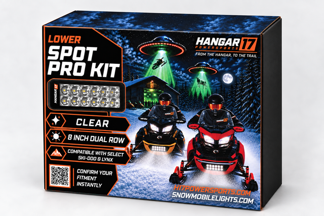 Hangar 17 Lower Spot Pro Kit - Clear packaging with clear dual-row lights