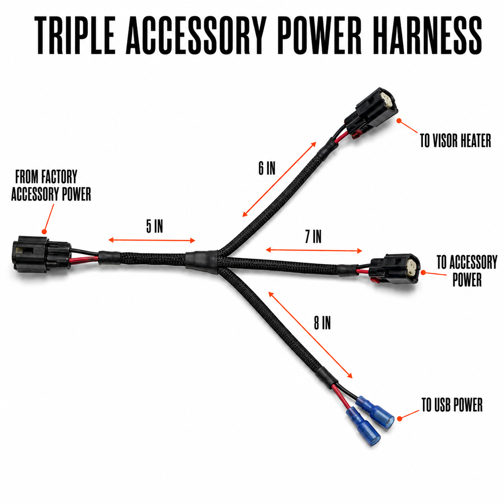 Triple Accessory Power Harness — Ski-Doo/Lynx